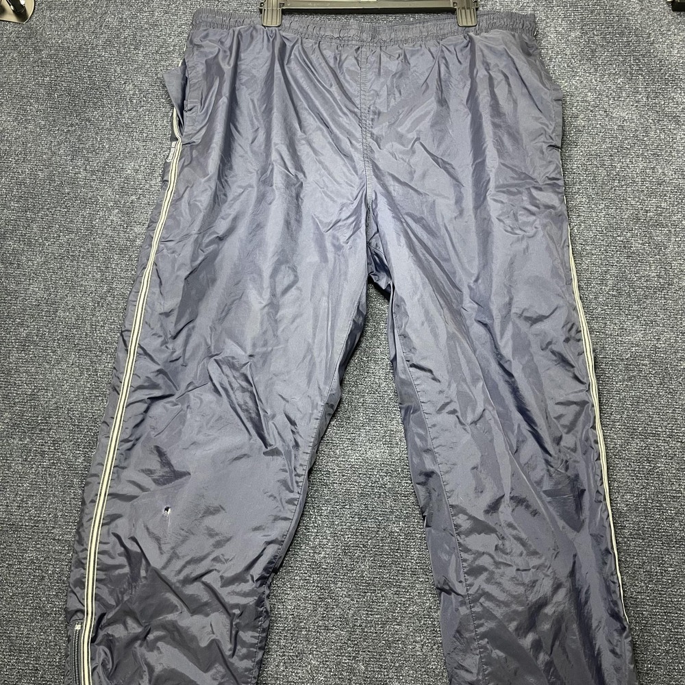 Vintage Gap Track Pants Mens XL Blue Nylon Windbreaker Lined Zip Leg Athletic